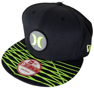 NWT New Era x Hurley Open Fuse 9Fifty Snapback Hat Cap Black-Neon