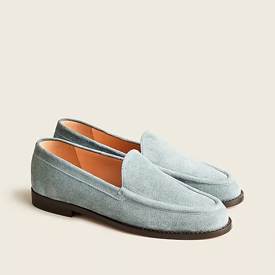 NEW J Crew Mint Green Winona Suede Loafers eBay