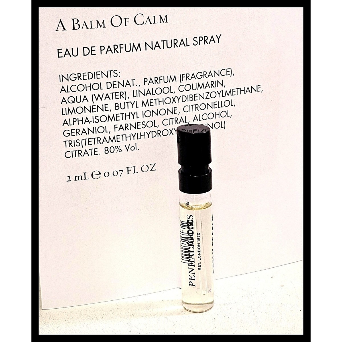 Penhaligon's A Balm Of Calm Eau de Parfum Natural Spray Sample 2ml