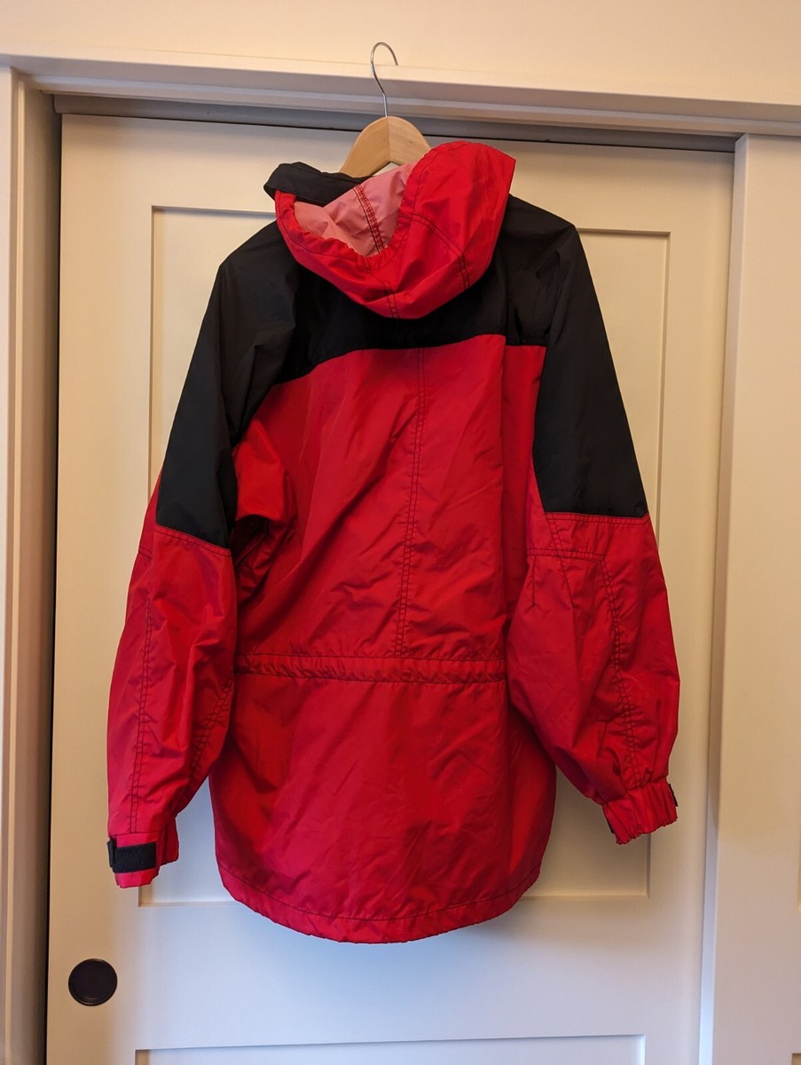 Vintage 90s Columbia Anorak Ski Jacket Men's size L Red