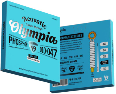 Olympia Akustikgitarrensaiten 10-47 Set Extra Light Gauge Phosphor Bronze