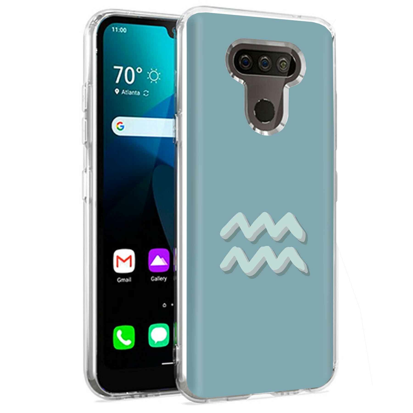 Phone Case for LG Harmony 4,Premier Pro Plus,K41, Aquarius Zodiac Sign Print