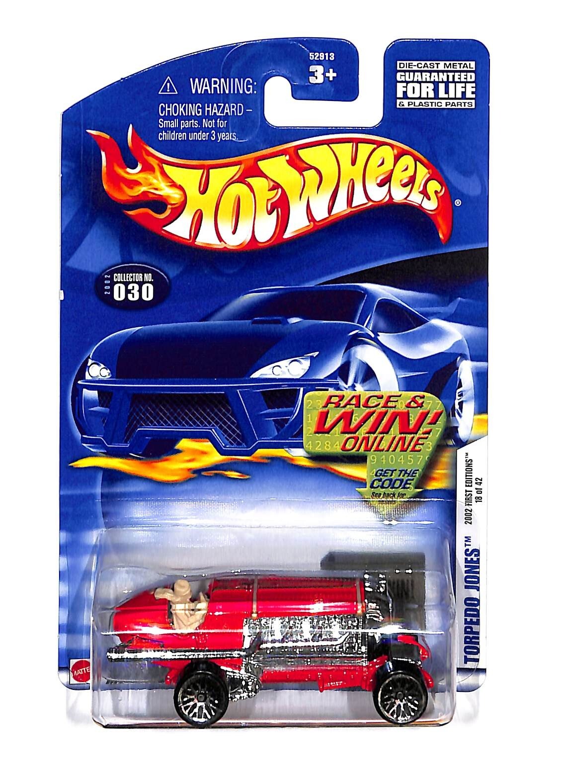 2002 Hot Wheels First Editions Torpedo Jones #30 RACE & WIN