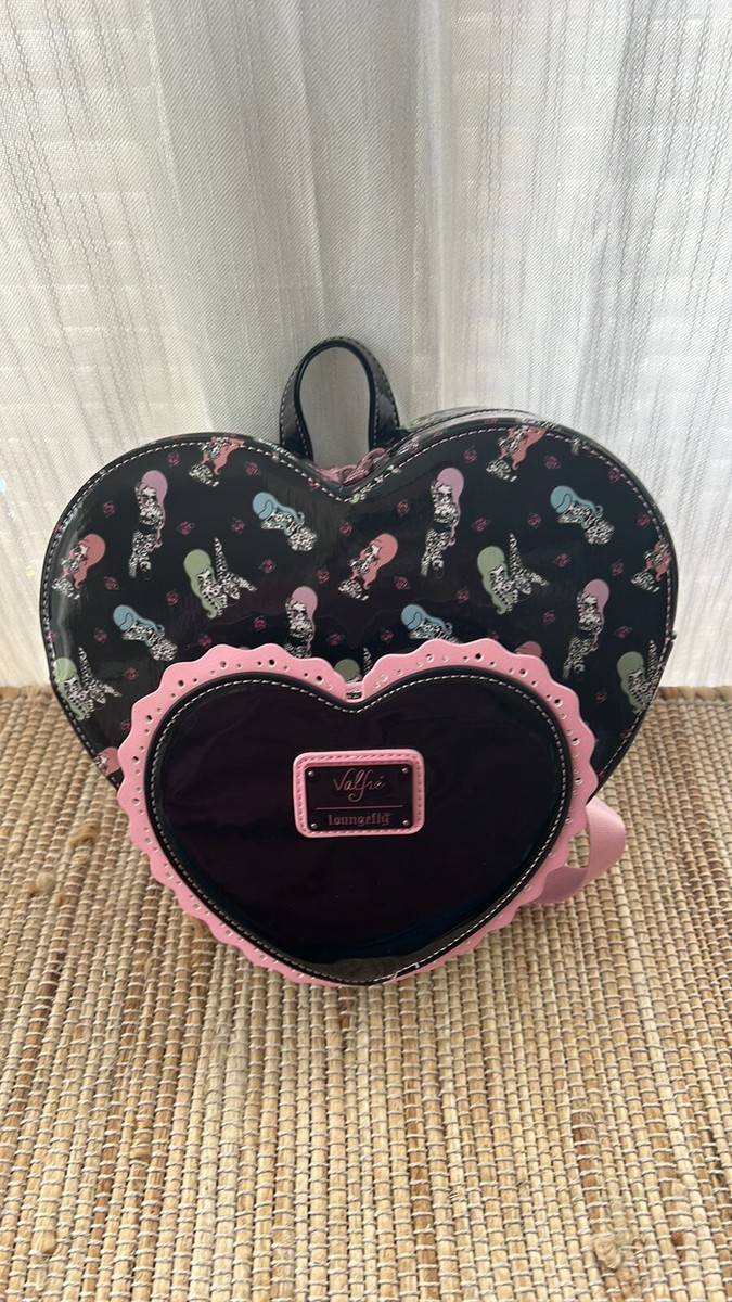 Loungefly Valfre Heart Shaped Tattoo Pink And Black ￼Bag  display picture 2