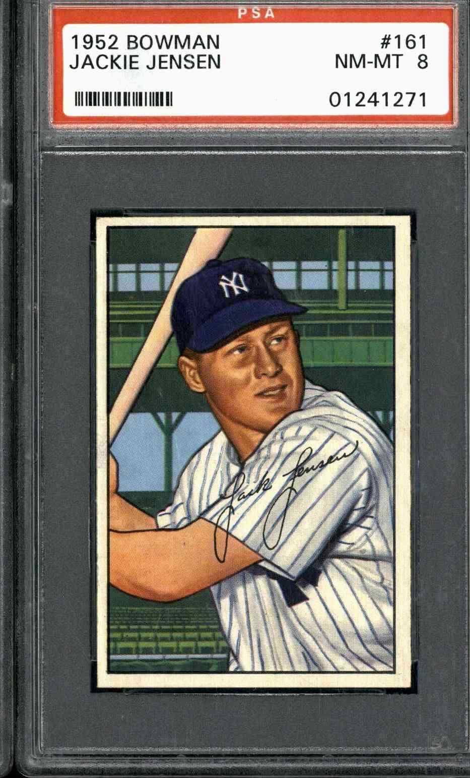 1952 Bowman #161 Jackie Jensen - PSA 8