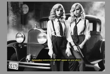 Sexy Prohibition Bootleggers PHOTO Gangster Girls Art Print Speakeasy Decor 5x7