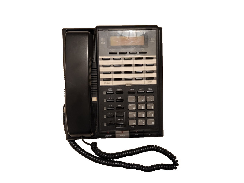 AT&T 4-Line Speaker Phone #854 (36 Auto Dials/Conference/Paging) Tested/Working