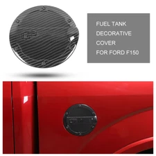 Fuel Tank Cover Door Gas Filler Cap Cover For Ford F150 2015-2020 Carbon Fiber