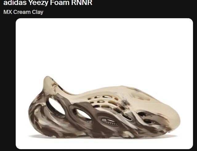 Yeezy Foam RNNR Runner MX Cream Clay Size 11 Men GX8774