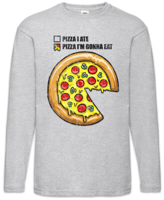Pizza Diagram Langarm T-Shirt Fun Maker Pizzeria Addiction Addicted Teacher