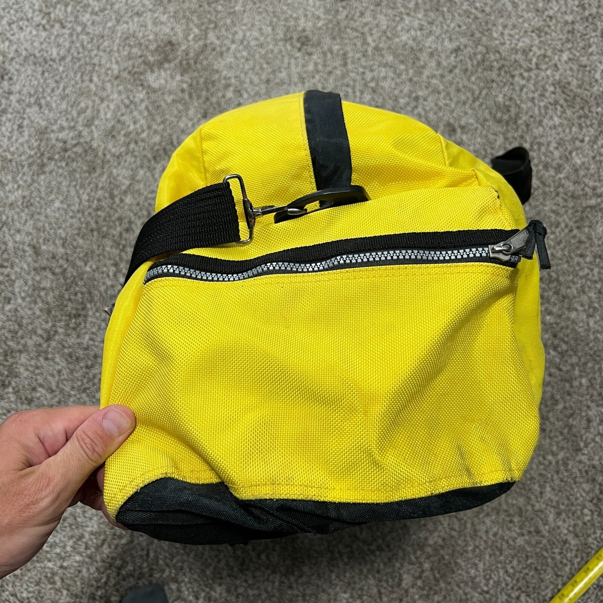 VTG 1995 Large Official Ferrari Yellow Duffle Bag Extremely