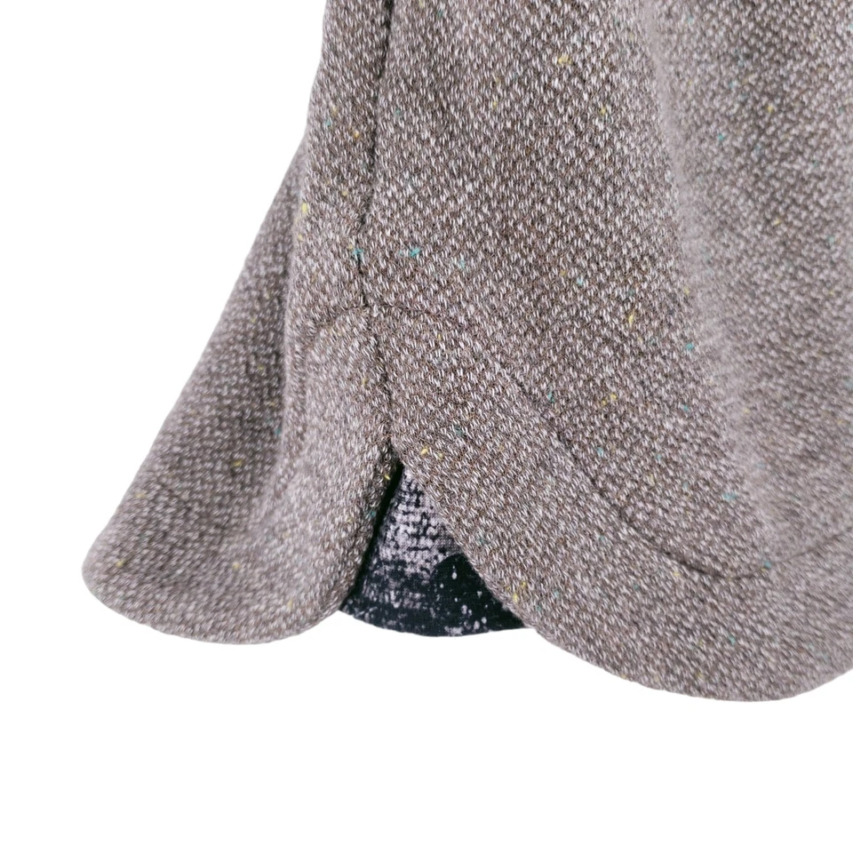 Pullover Robert Graham 1/4 Cremallera Marrón Moteado Tejido Dobladillo Redondeado Calce Clásico XXL Foto 3 de 4