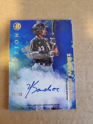 YOLBERT SANCHEZ 2021 BOWMAN INCEPTION AUTOGRAPH BLUE AUTO /99 !!!