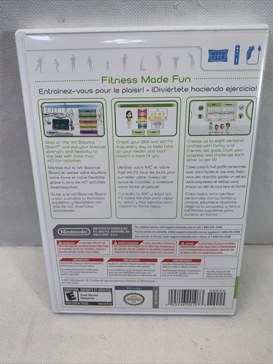 Wii Fit (Nintendo Wii) - Fitness Game - Complete w/ Manual