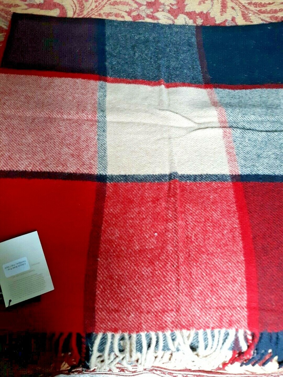 NWT Tweedmill red white fringe 27