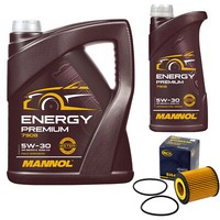 MotoröL Set Mannol Energy Premium 5W-30 6 Liter + ÖLfilter FüR Mazda 6 3 CX-7