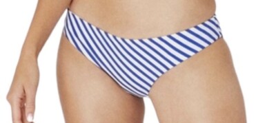 NWT Onia Lily Bottom Lurex Stripe Dazzling Blue Size L