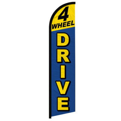 4 Wheel Drive Full Curve Windless Swooper Flag Car Dealership
