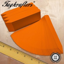 ORANGE 6" x 5/8" Plastic Plant Labels Plant Stakes Markers Nursery Tags USA Made