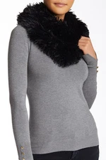 New Cejon Infinity Scarf Black 100% Polyester Faux Fur sale