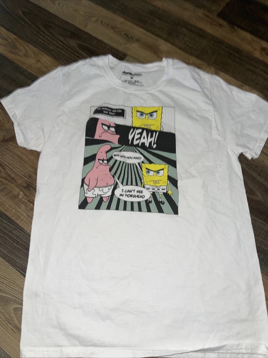Spongebob Patrick Are You Mad Too? White Size Medium T-Shirt Meme Comic  Panel | eBay