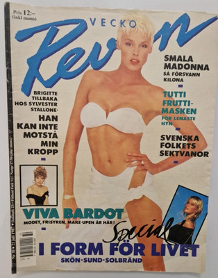 Brigitte Nielsen - A very rare newspaper from Sweden 1987 ( Full magazine )
