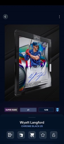Topps Bunt Black 25 Wyatt Langford Encased Signature Super Rare DIGITAL