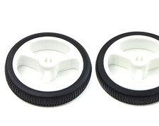 Wheel; white; Shaft: D spring; push-in; Ø: 3...
