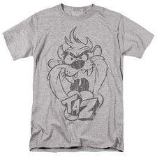 Image of Looney Tunes - Faded Taz - Adult Unisex Short Sleeve T-Shirt - Gray