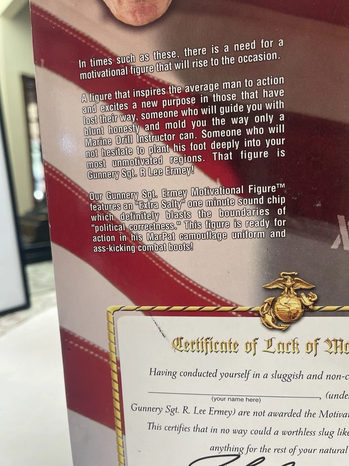 Gunnery Sgt. R. Lee Ermey 2003 Xtra Salty Emrey Taladro Instructor 12 En Funciona Cus Foto 4 de 4