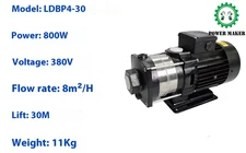 High-pressure Circulating Water Pump for Wire Cutting in Machine Tools