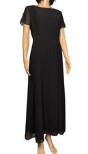 DAVID WARREN NEW YORK Black Formal Maxi Dress Size 6