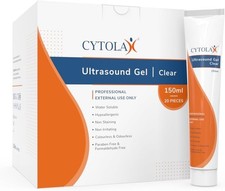 20pk 150ml Cytolax Ultrasound Gel Tube, Non-Sterile, Thick Clear