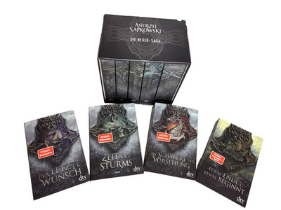 Andrzej Sapkowski - Hexer Saga 1-9 The Witcher   Komplettset Schuber beschädigt