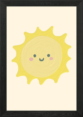 Happy Sun Day Framed Wall Art Poster Canvas Print Picture