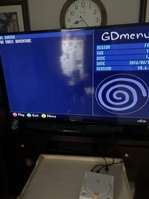 SEGA Dreamcast Console w/ Cables Controller VMU Box Manuals GDEMU & Battery mod