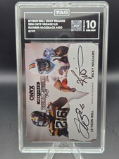 2024 Onyx Vintage Leveon Bell/ Ricky Williams Back 2 Back Auto TAG 10
