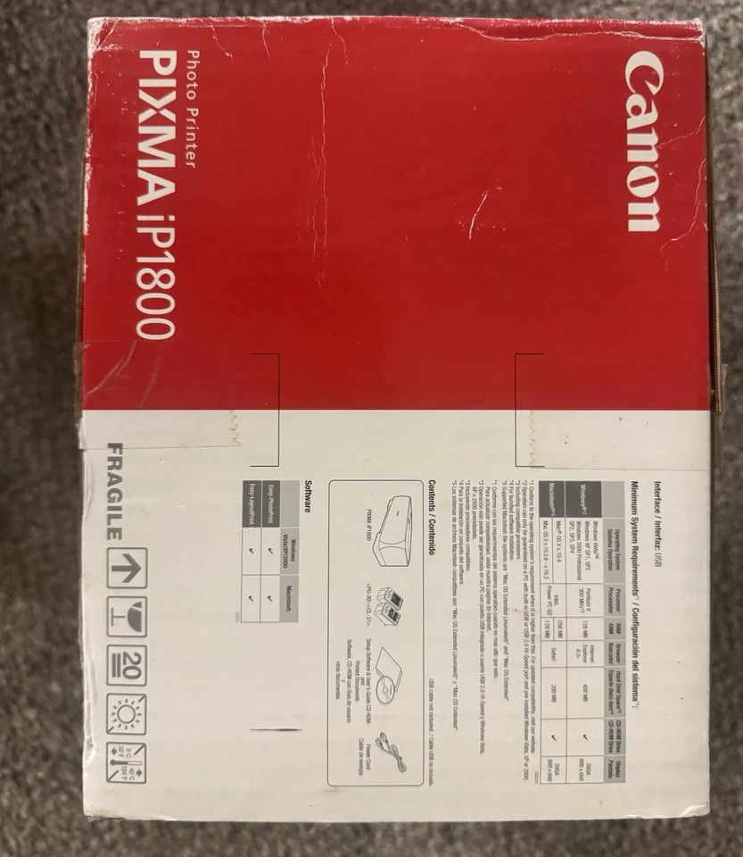 Canon Pixma iP1800 Inkjet Printer 1855B002. Sealed New In Box! - Image 3 of 4