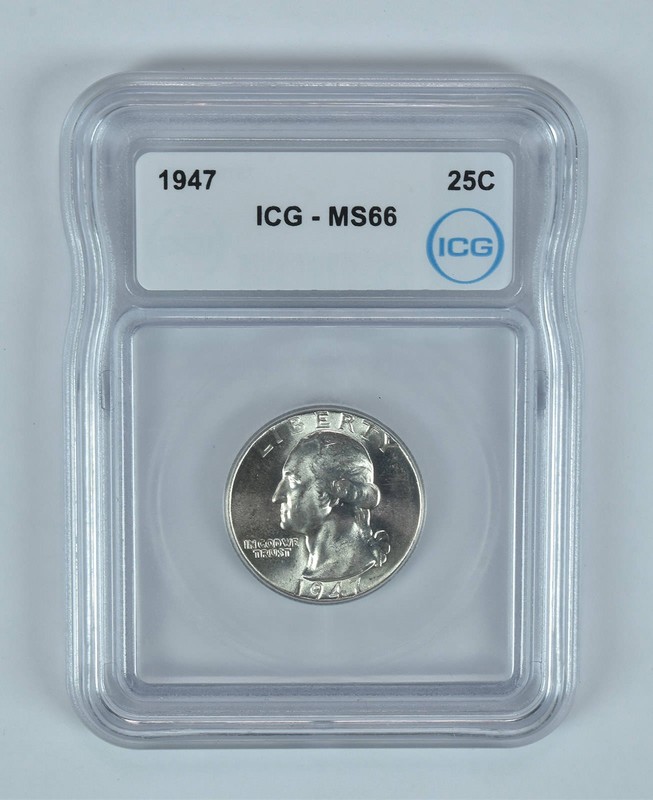 1947 Washington Quarter MS66 ICG *2379