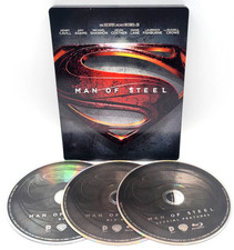 MAN OF STEEL Blu-Ray DVD 3 Disc Steelbook Superman Zak Snyder