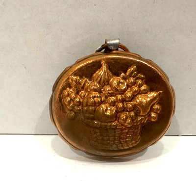 Vintage Decorative Copper Mold -Fruit Basket - Jelly/Pudding Mold