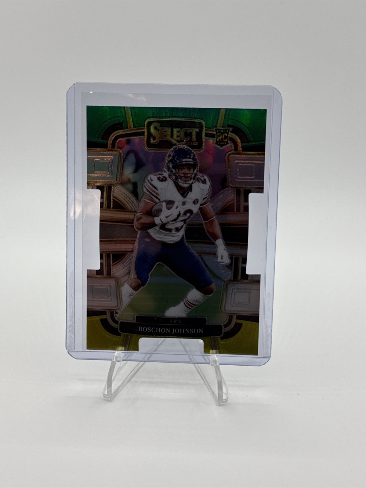 2023 Panini Select - Concourse Green & Yellow Prizm Die-Cut #19 Roschon Johnson
