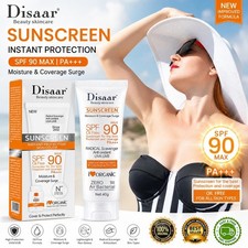 2PCS SPF 90 Facial Sunscreen SPF 50 Sunblock UV Protection Cream