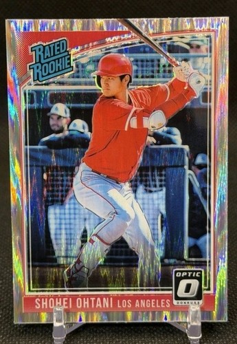 2018 Panini Donruss Optic #56 Shohei Ohtani RC Shock Prizm Rated Rookie Batting