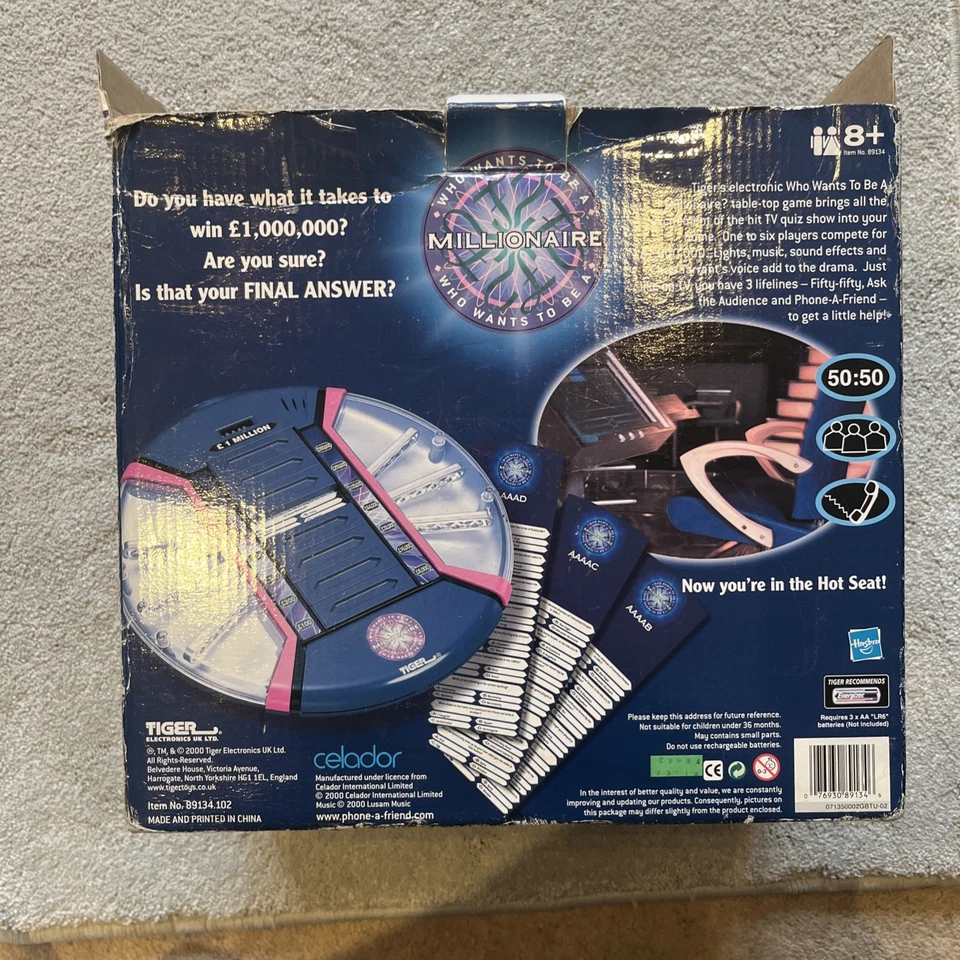 Who Wants To Be A Millionaire Electronic Board Game 2000 Hasbro Tiger ITV Quiz - Image 4 of 4