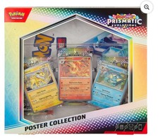 Pokemon Prismatic Evolutions Poster Collection Box 3 Booster Packs Sealed/New