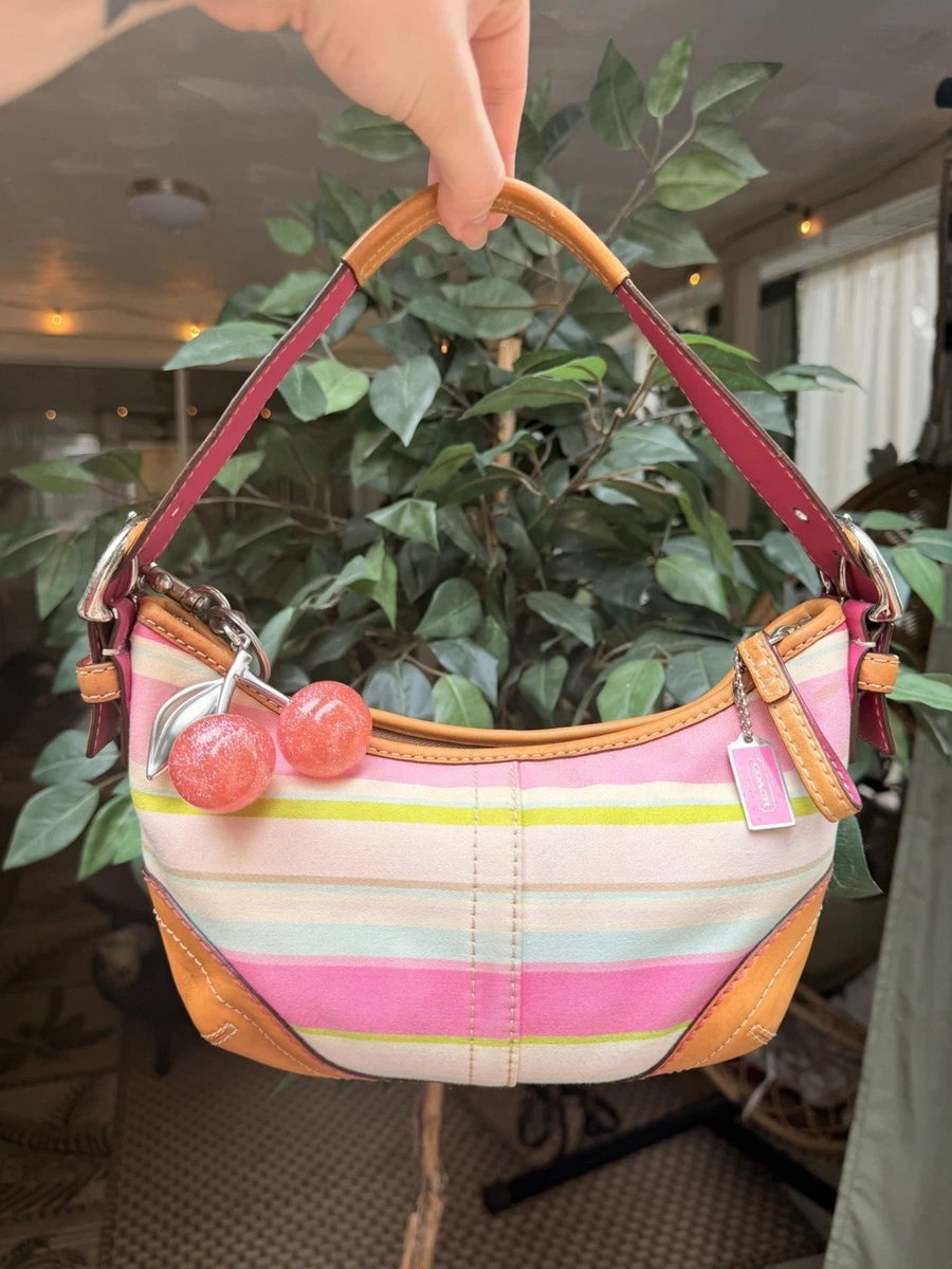 Coach Pink Striped Bags & Handbags for Women for sale | eBay