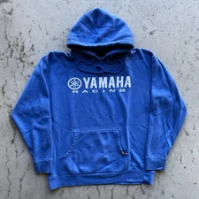 Y2K Yamaha Racing Factory Effex Blue Hoodie Men’s Large