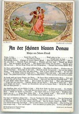 38183825 - Signed Broch Dancing Couple Text of the Waltz by Johann Strauss An
