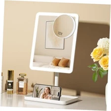  Vanity Mirror with Lights, Rechargeable Makeup Mirror with Lights,Smart White
